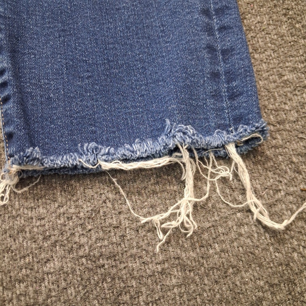 Edwin Bree High Rise Straight Leg Jeans Deja Blue Raw Hem Size 28 EW2003ICN - Picture 13 of 14